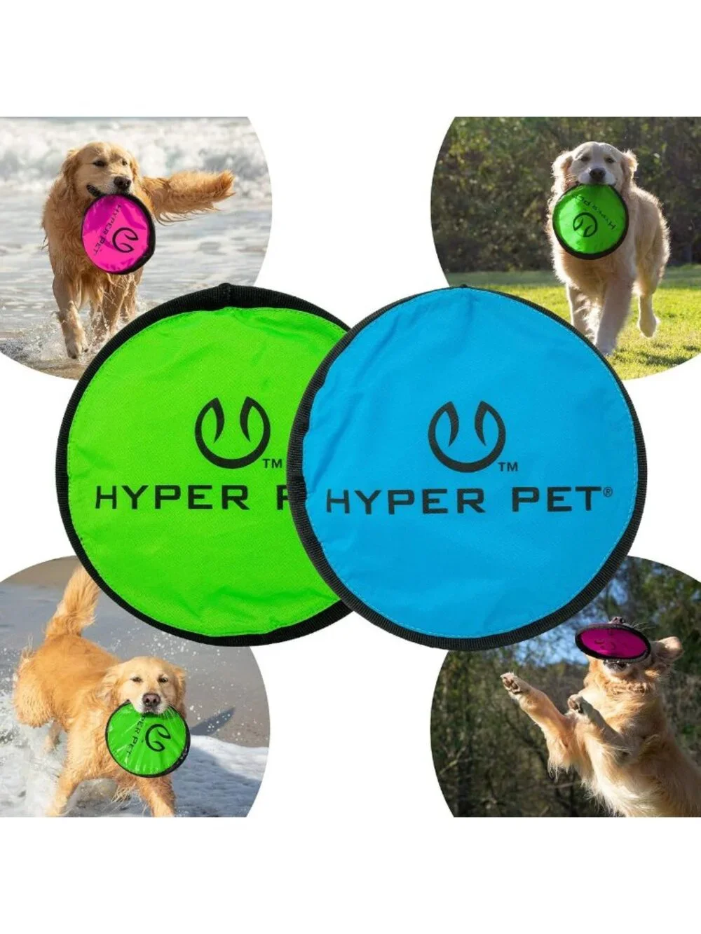 Soft Flying Disc Dog Toy - 9 Inch, Floats on Water, 2 Pack, Perfect for Fetch